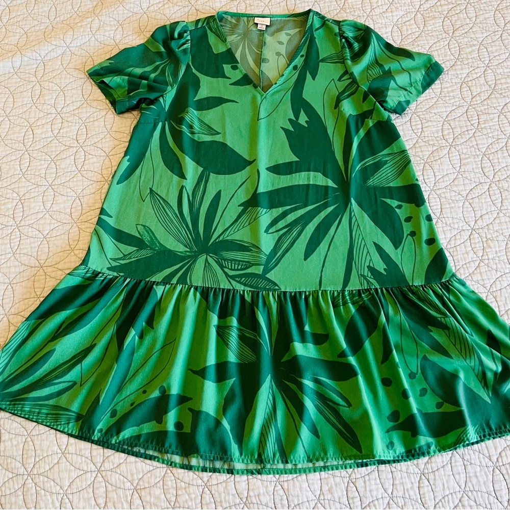 A New Day Green Casual Dress WOMEN